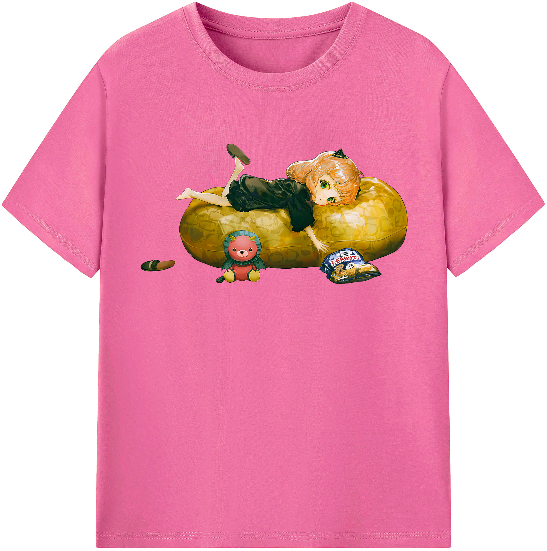 （画像用） SPY×FAMILY间谍家家酒 レディースカジュアルプリントTシャツ（綿100％）